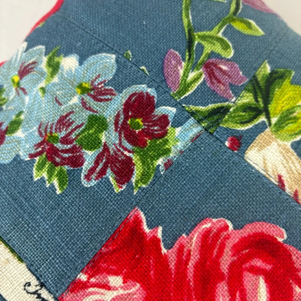 Handmade pillow-removal cover-French vintage floral fabric